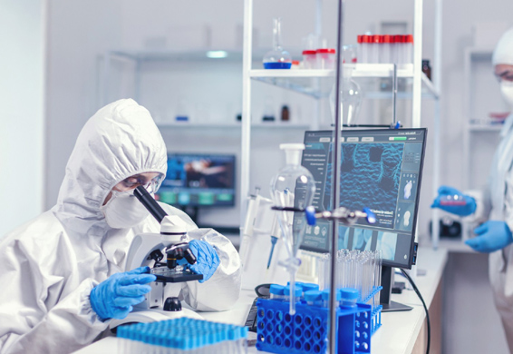 Frustrated researcher in lab